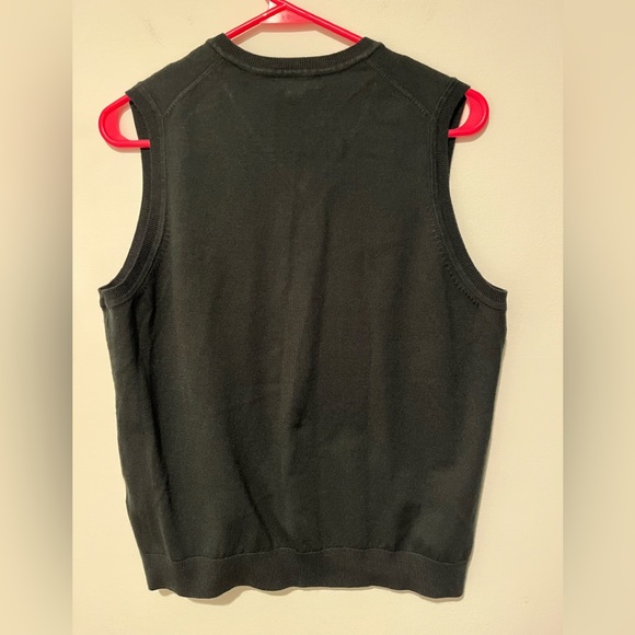 Lands’ End Black Sleeveless Pullover V-Neck Vest Petite Medium - Picture 3 of 6